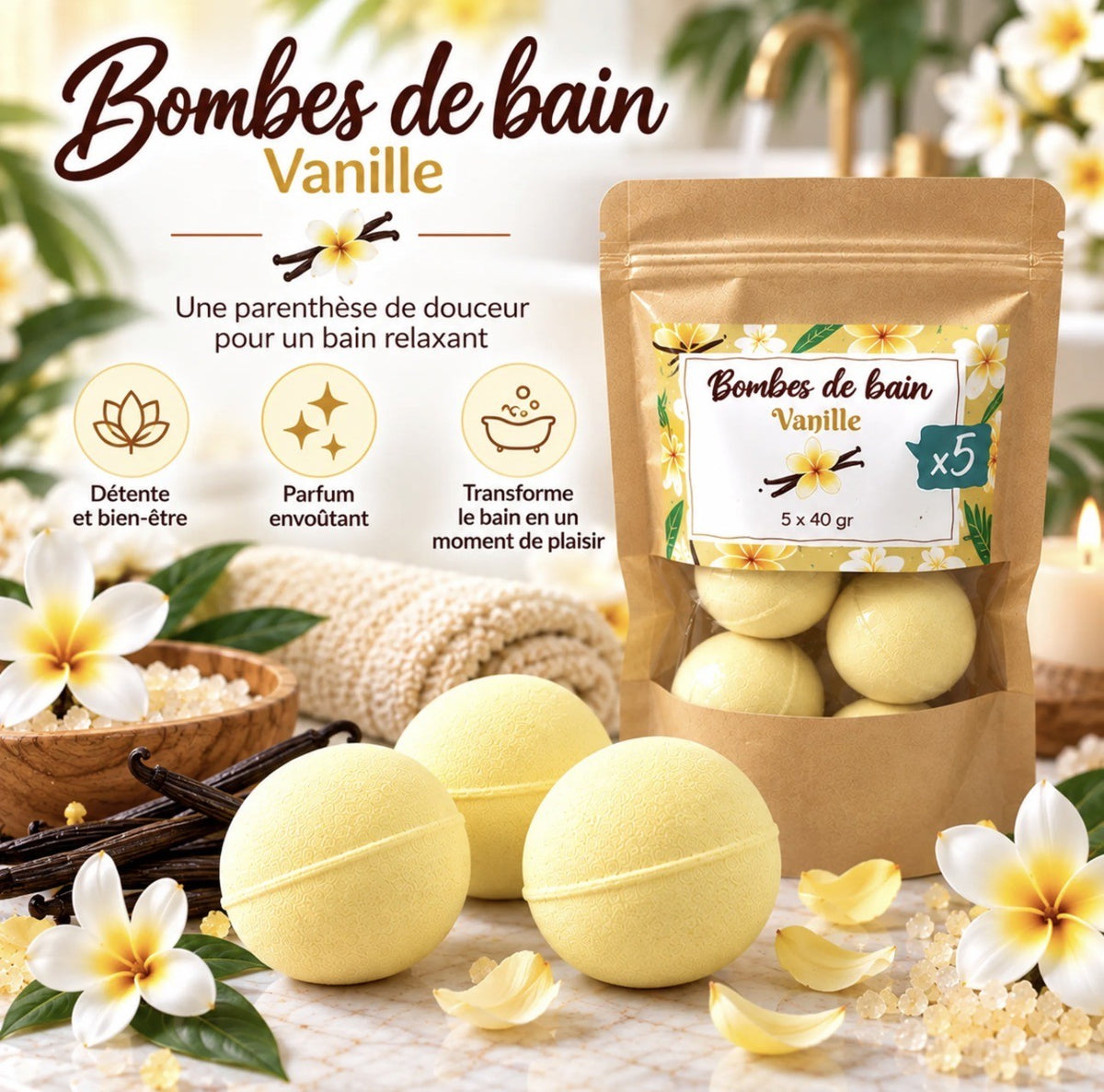 Bombes de bain Vanille🌸