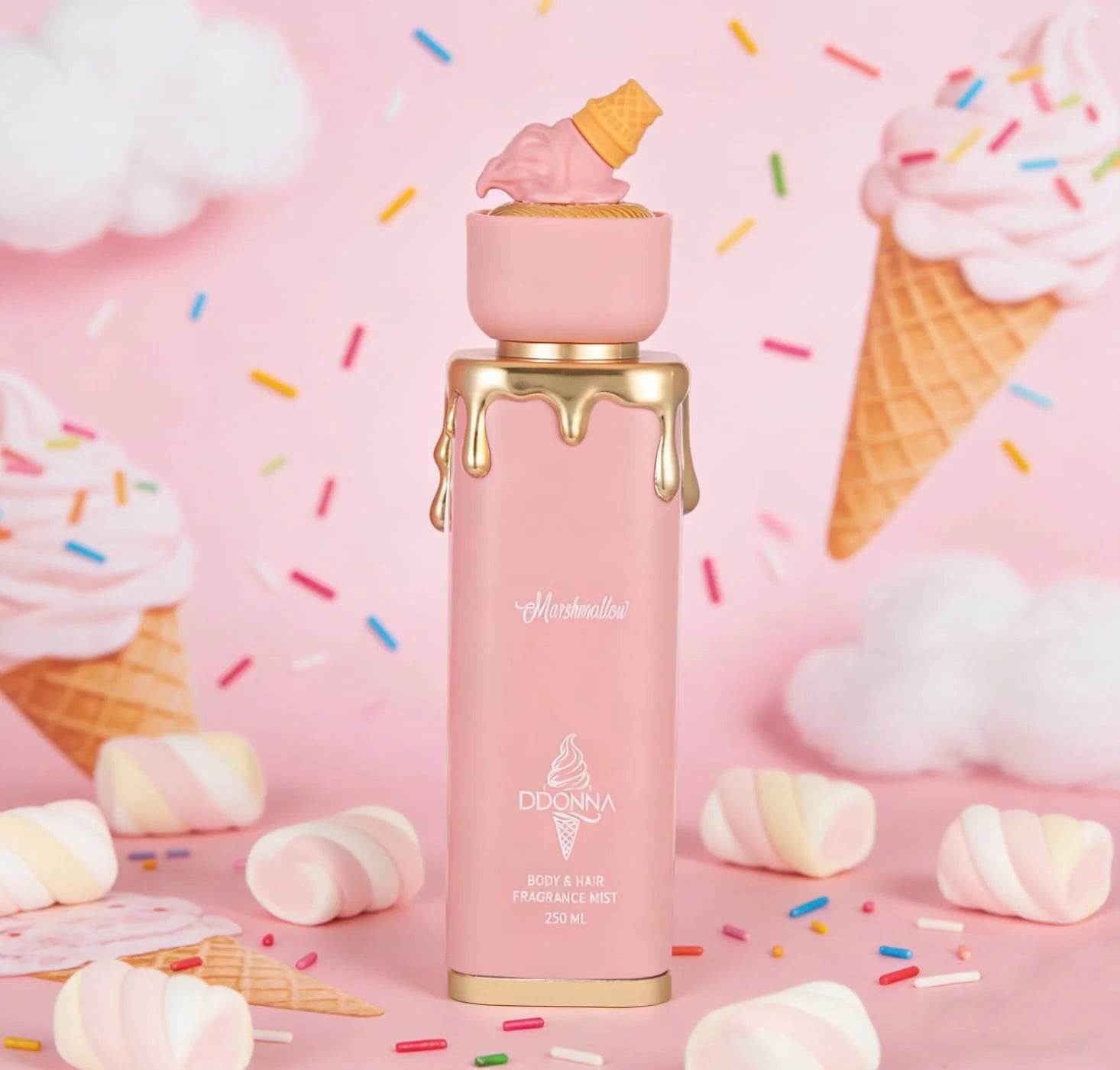 Brume parfumée Corps & Cheveux Marshmallow Cream 250 ml D’Donna