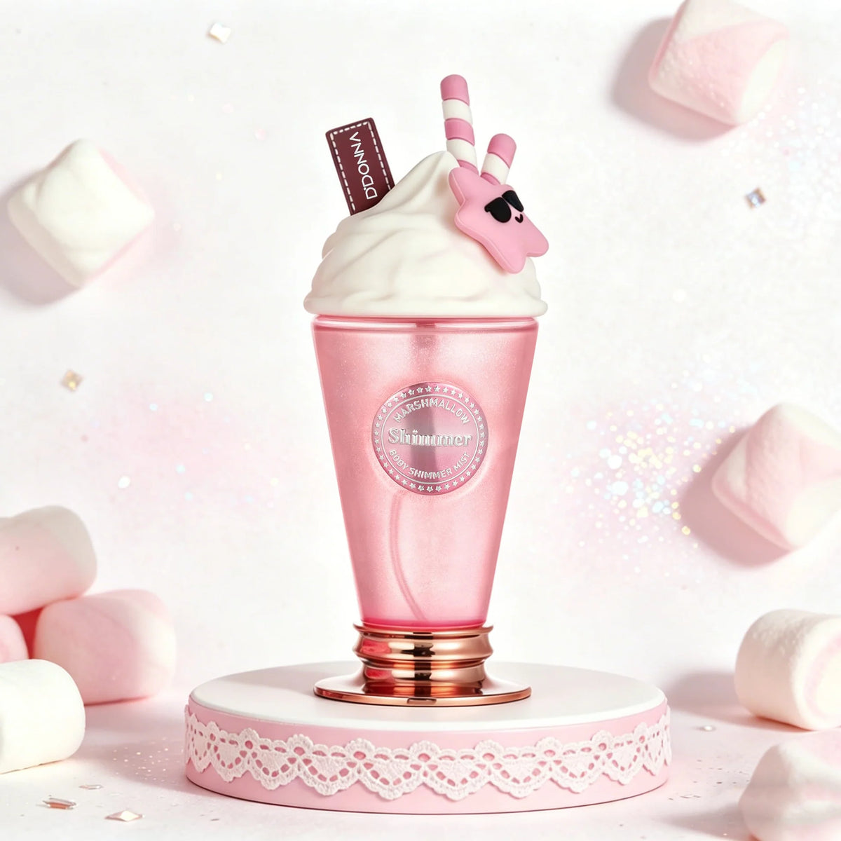 Brume Corps & Cheveux Yummy Marshmallow Pailletée 250ml - D'Donna
