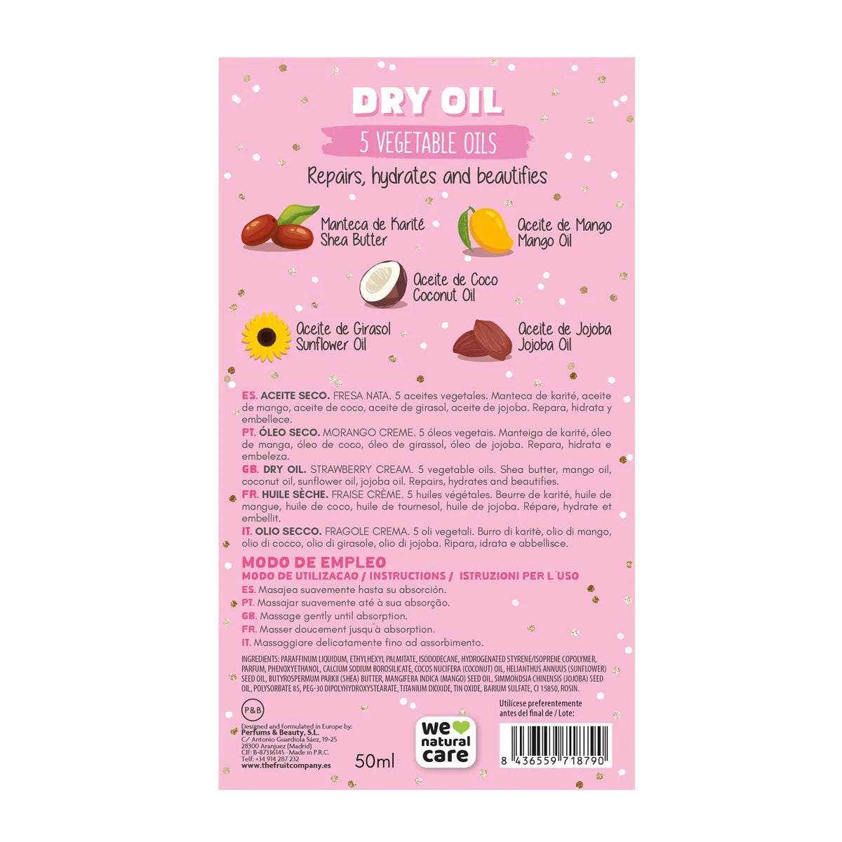 Huile Sèche Scintillante Fraise Chantilly 50ML