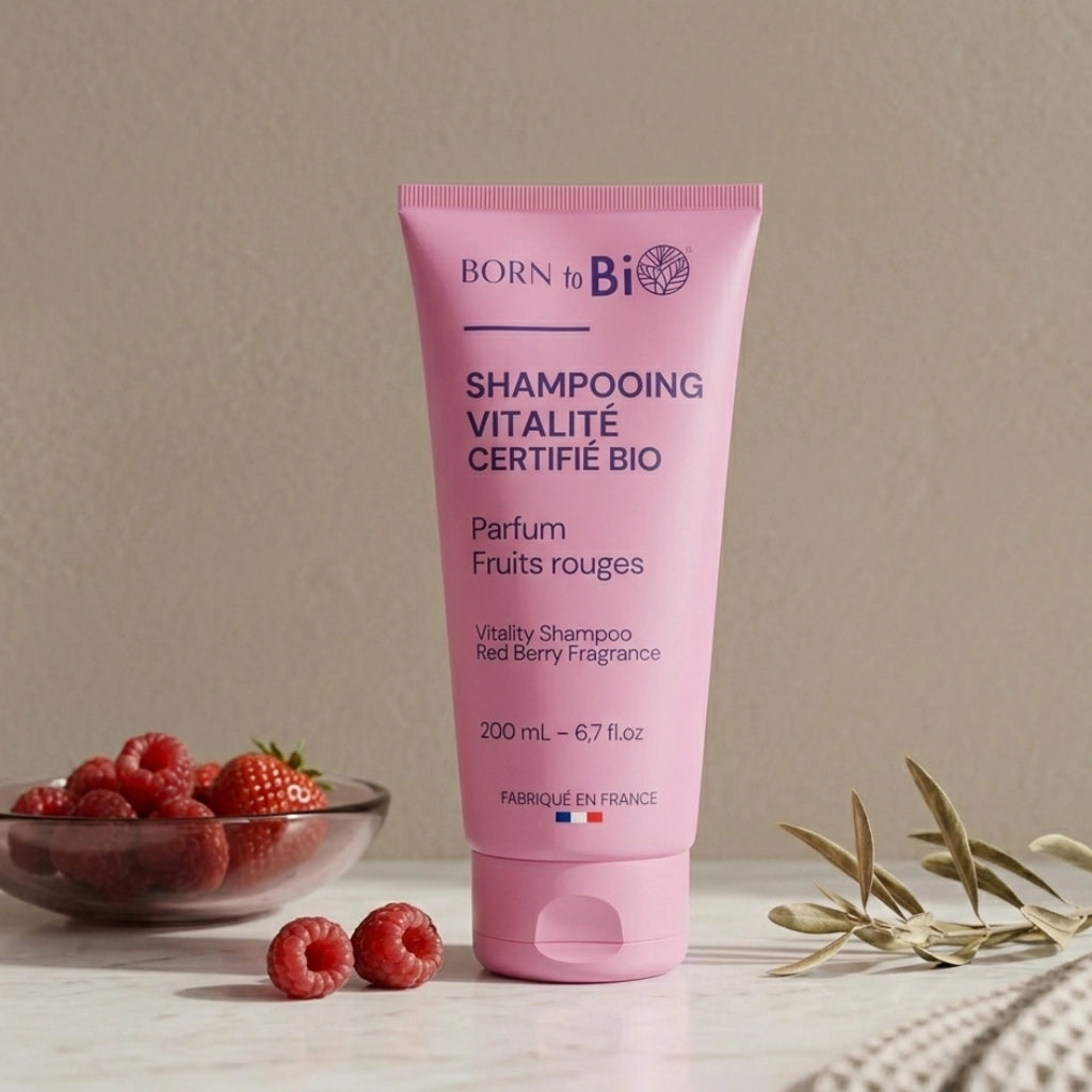 Shampooing Vitalité Certifié Bio Parfum Fruits rouges 200ML