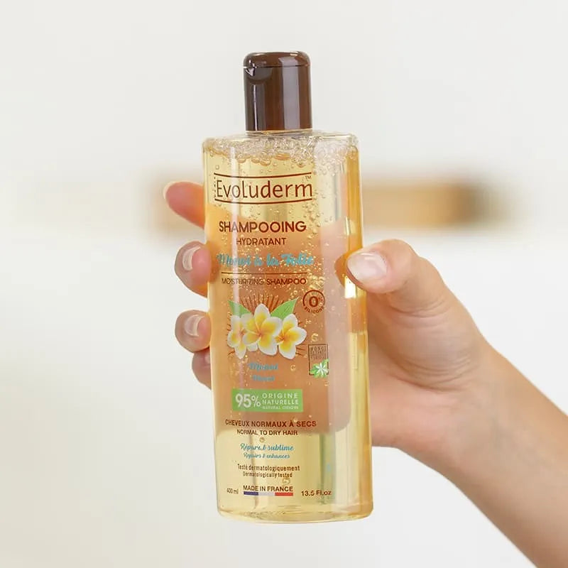 Shampoing Hydratant Monoï à la Folie - 400ml - 95% d'Ingrédients d'Origine Naturelle
