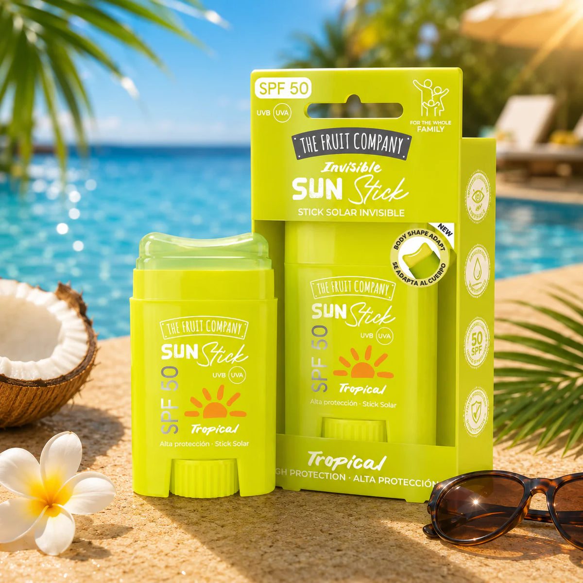 Stick Solaire SPF 50 Haute Protection Tropical Water Résistant