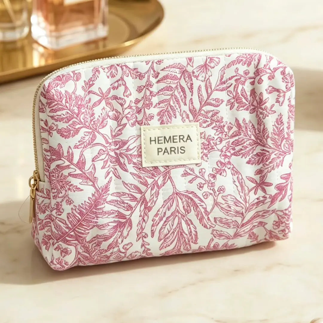 Trousse de maquillage en coton à motif