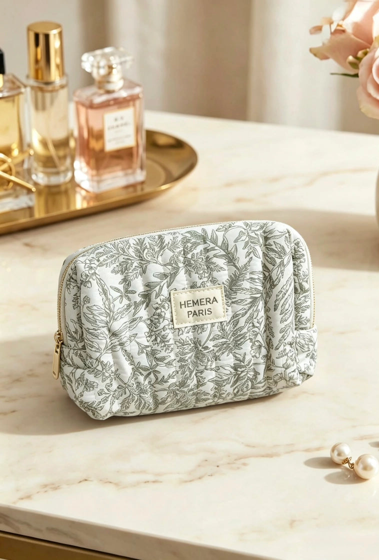 Trousse de maquillage en coton à motif