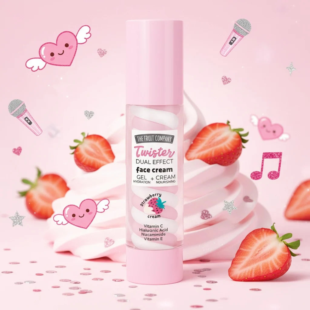Crème visage twister fraise chantilly 2-en-1 Gel & Crème - The fruit company 50G