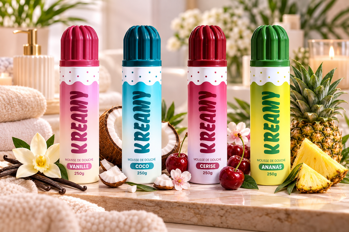 Mousse de douche KREAMY 250 g ( 4 senteurs disponibles)